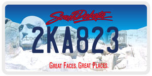 2KA823 license plate in South Dakota