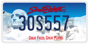 30S557  license plate in SD