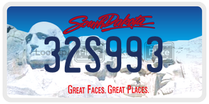 32S993  license plate in SD