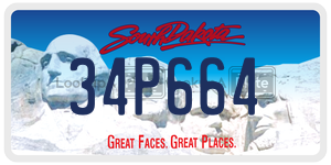 34P664  license plate in SD