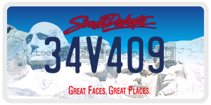 34V409  license plate in SD