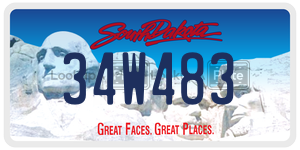 34W483  license plate in SD