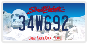 34W692  license plate in SD