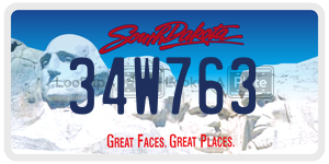 34W763  license plate in SD