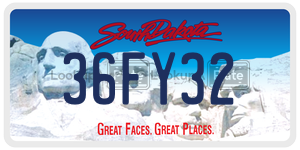 36FY32  license plate in SD