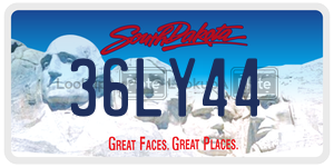 36LY44 license plate in South Dakota