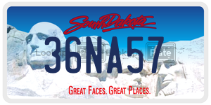 36NA57  license plate in SD