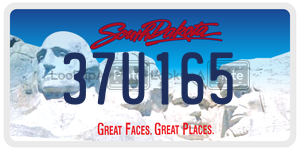37U165  license plate in SD