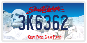 3K6362  license plate in SD