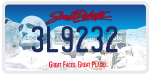 3L9232  license plate in SD
