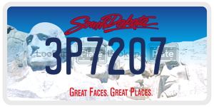 3P7207  license plate in SD