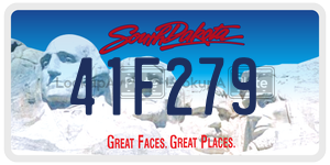 41F279 license plate in South Dakota