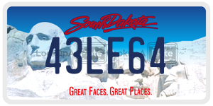 43LE64  license plate in SD