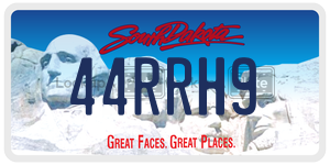 44RRH9  license plate in SD