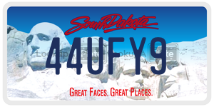 44UFY9  license plate in SD