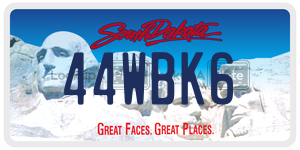44WBK6  license plate in SD