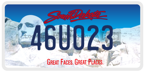 46U023  license plate in SD