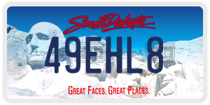 49EHL8  license plate in SD