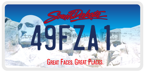 49FZA1  license plate in SD