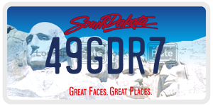 49GDR7  license plate in SD