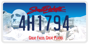 4H1794  license plate in SD