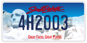 4H2003  license plate in SD