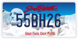 55BH26  license plate in SD
