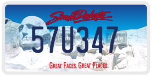 57U347  license plate in SD