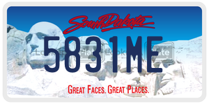 5831ME  license plate in SD