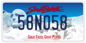 58N058  license plate in SD