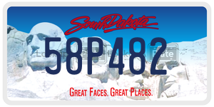 58P482  license plate in SD