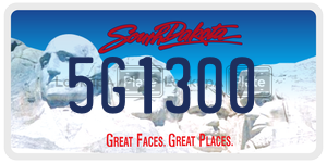 5G1300  license plate in SD
