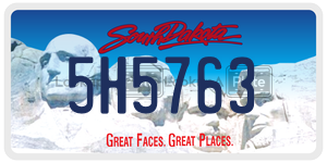 5H5763  license plate in SD