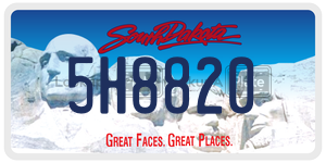 5H8820  license plate in SD