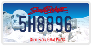 5H8896 license plate in South Dakota