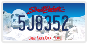 5J8352  license plate in SD