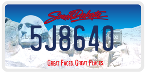 5J8640  license plate in SD