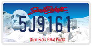 5J9161  license plate in SD