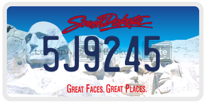 5J9245  license plate in SD