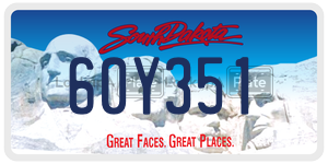 60Y351 license plate in South Dakota