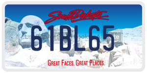 61BL65  license plate in SD