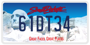 61DT34  license plate in SD