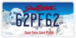 62PF62  license plate in SD