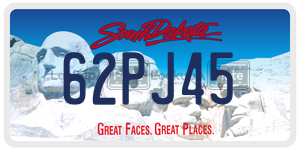 62PJ45  license plate in SD