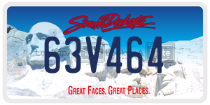 63V464 license plate in South Dakota