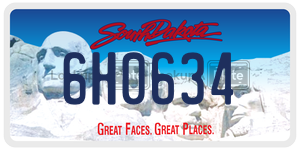 6H0634  license plate in SD