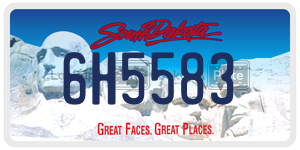 6H5583  license plate in SD