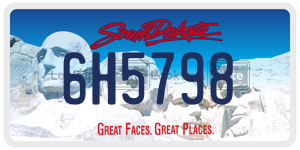 6H5798  license plate in SD