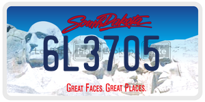 6L3705  license plate in SD