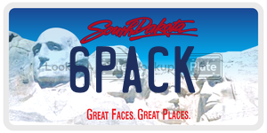 6PACK  license plate in SD